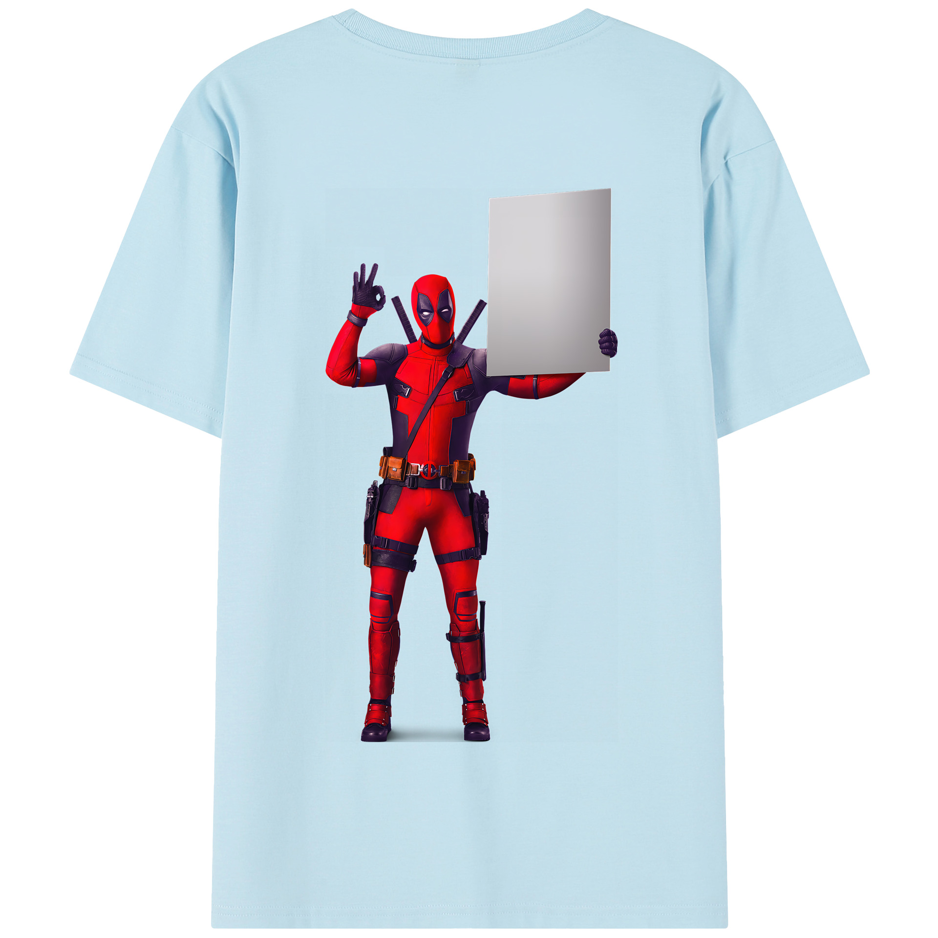 （画像用） Deadpool デッドプール 綿100％半袖Tシャツ（背面プリント）